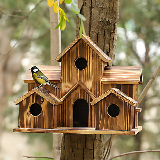Bazorn 6 Hole Handmade Bird House - GIFT FOR NATURE LOVERS