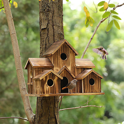 Bazorn 6 Hole Handmade Bird House - GIFT FOR NATURE LOVERS