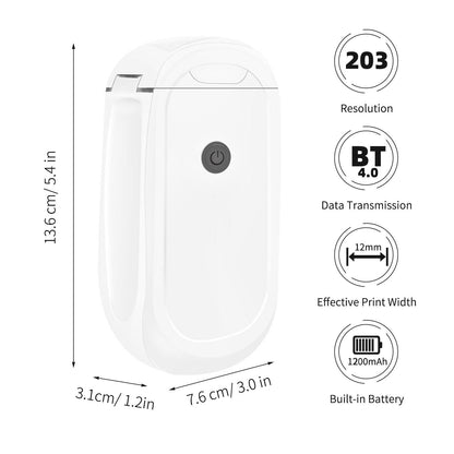 Wireless Bluetooth Mini Thermal Label Maker Printer