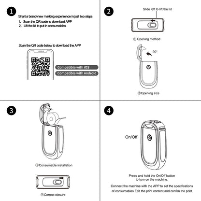 Wireless Bluetooth Mini Thermal Label Maker Printer