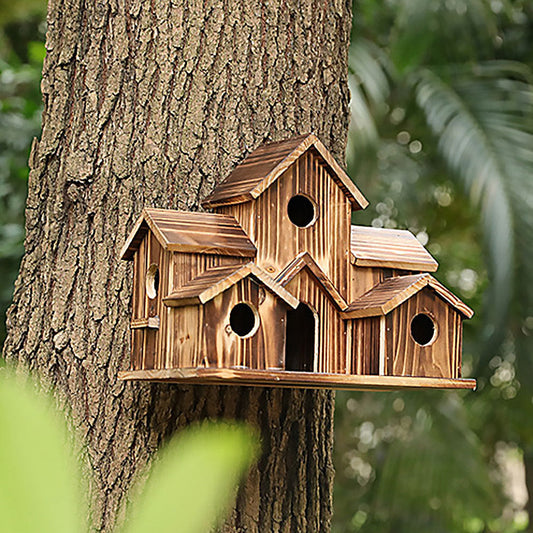 Bazorn 6 Hole Handmade Bird House - GIFT FOR NATURE LOVERS