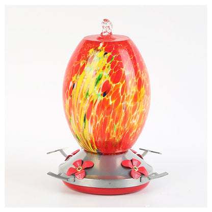 Bazorn Hummingbird Feeder Hand Blown Glass