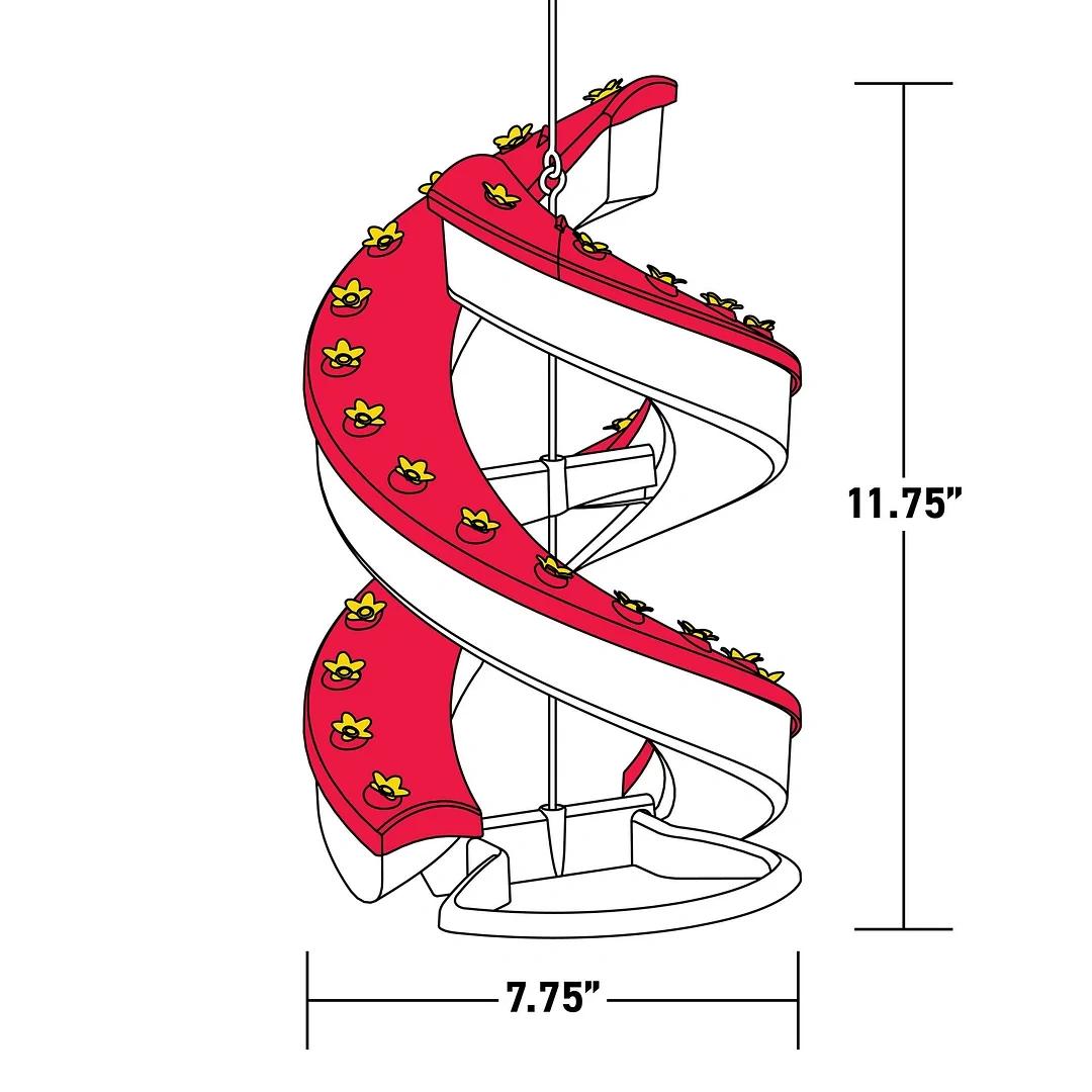 Bazorn DNA Helix 32-Port Hummingbird Feeder