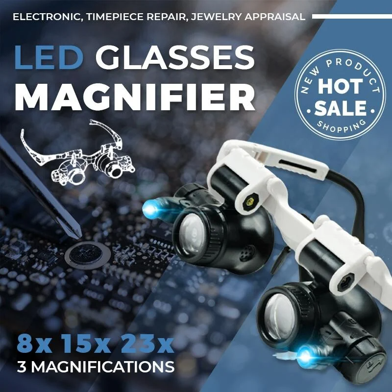 Bazorn LED Glasses Magnifier