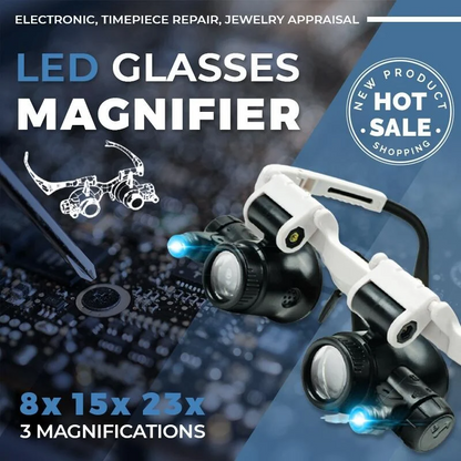 Bazorn LED Glasses Magnifier