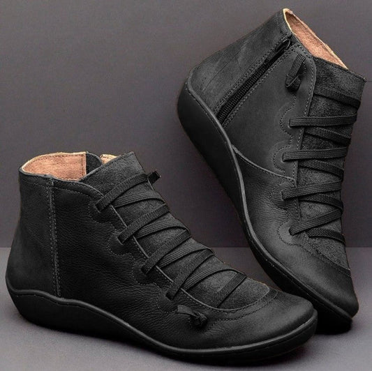 Bazorn Vintage Strappy Ankle Boots For Women