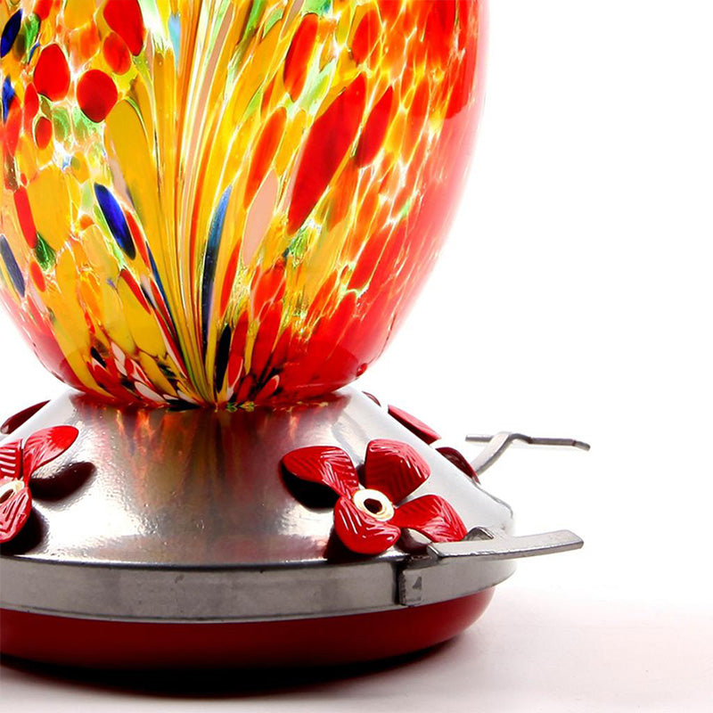 Bazorn Hummingbird Feeder Hand Blown Glass