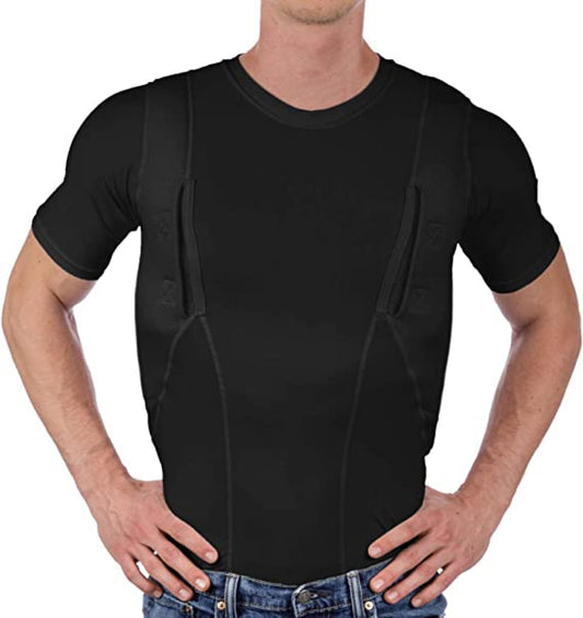 MEN/WOMEN’S CONCEALED LEATHER HOLSTER T-SHIRT