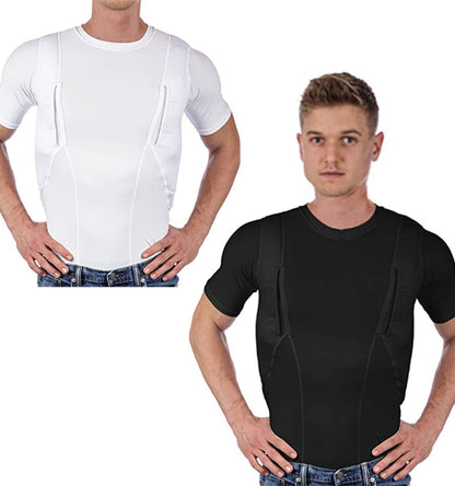 MEN/WOMEN’S CONCEALED LEATHER HOLSTER T-SHIRT