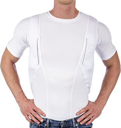 MEN/WOMEN’S CONCEALED LEATHER HOLSTER T-SHIRT