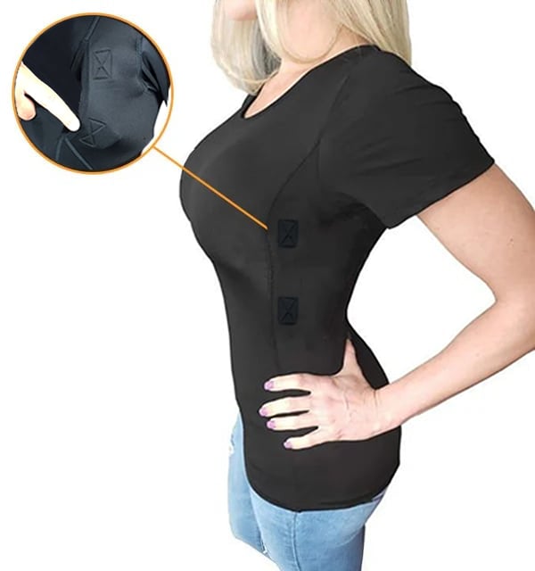 MEN/WOMEN’S CONCEALED LEATHER HOLSTER T-SHIRT