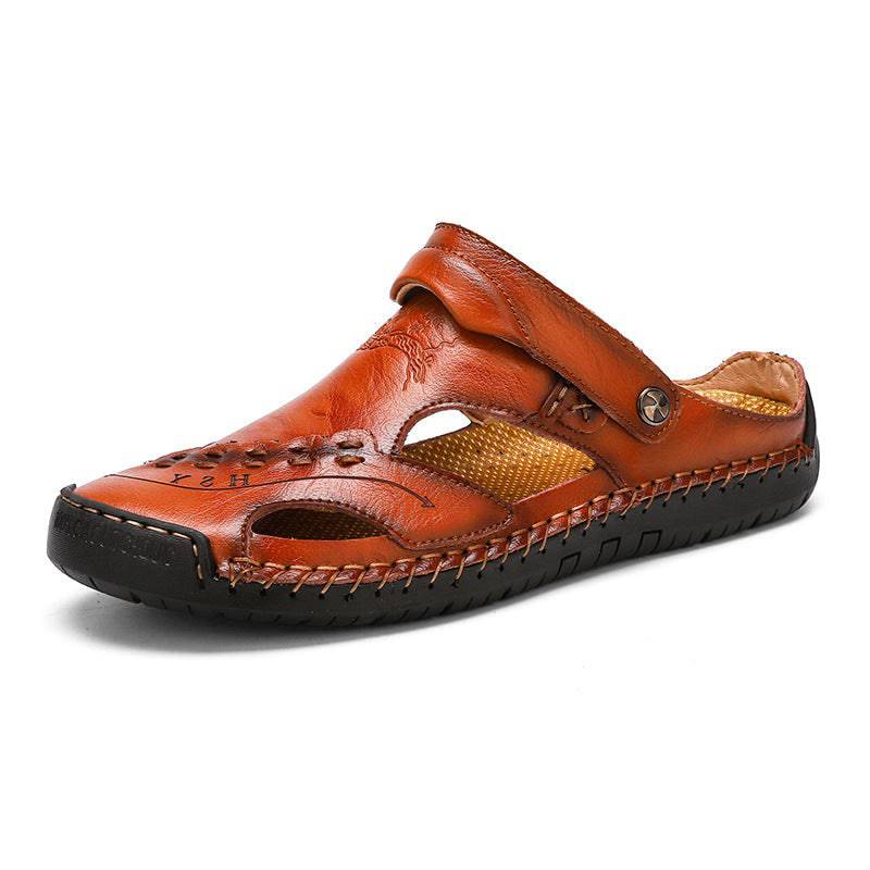 Bazorn Men's Casual Breathable Handmade Leather Sandals