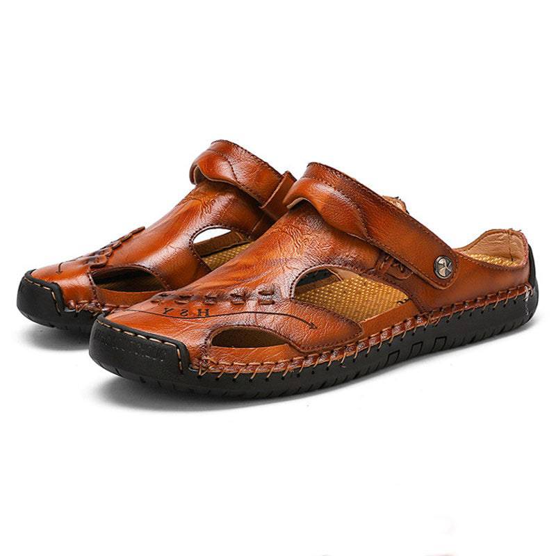 Bazorn Men's Casual Breathable Handmade Leather Sandals