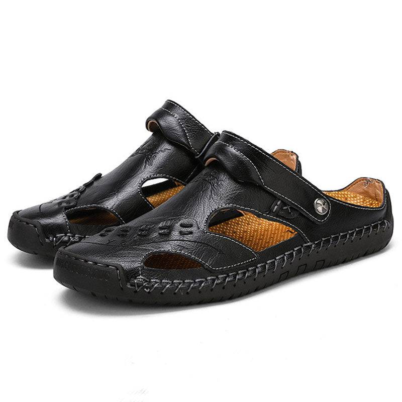Bazorn Men's Casual Breathable Handmade Leather Sandals