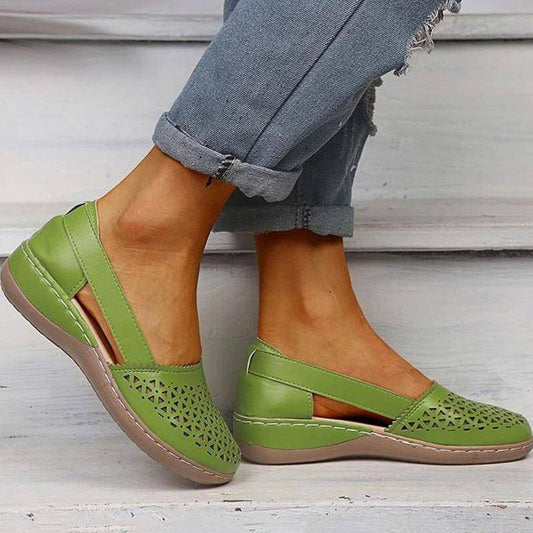 Bazorn Women Wedges Orthopedic Hollow Out Vintage Sandals